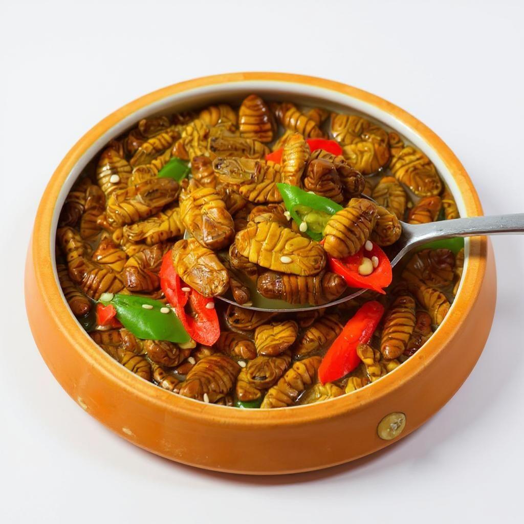 번데기 조림 요리