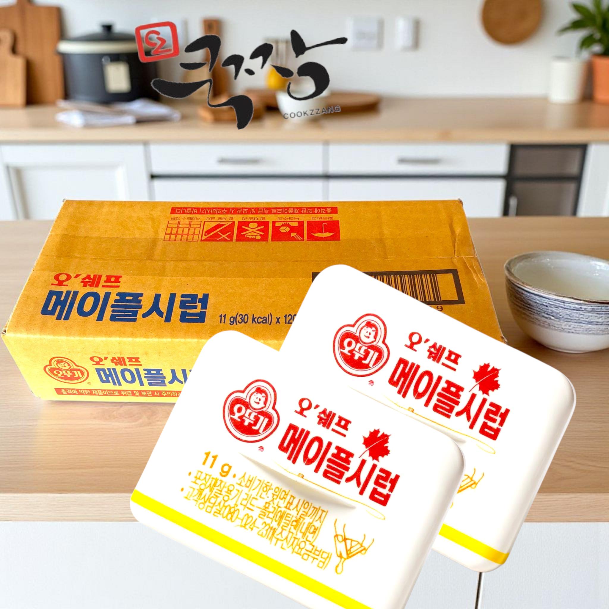 오뚜기 오쉐프 일회용 메이플시럽 디스펜팩 11g 120개 상세 이미지