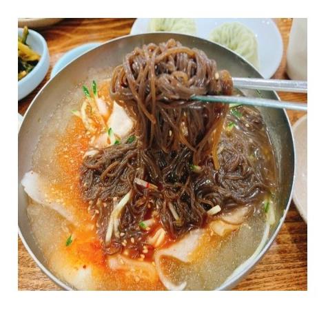칡냉면 조리 완성 이미지