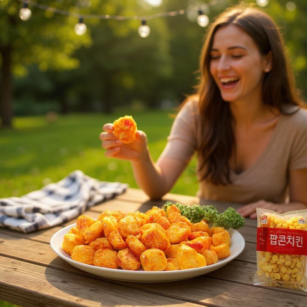 후라이드치킨 조리 모습
