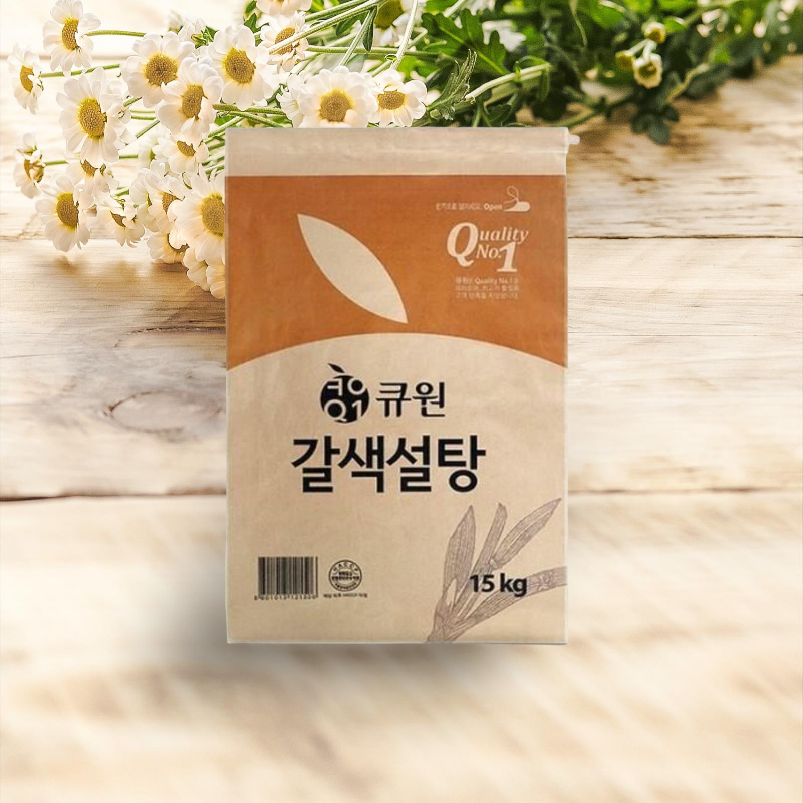 큐원 갈색설탕 15kg