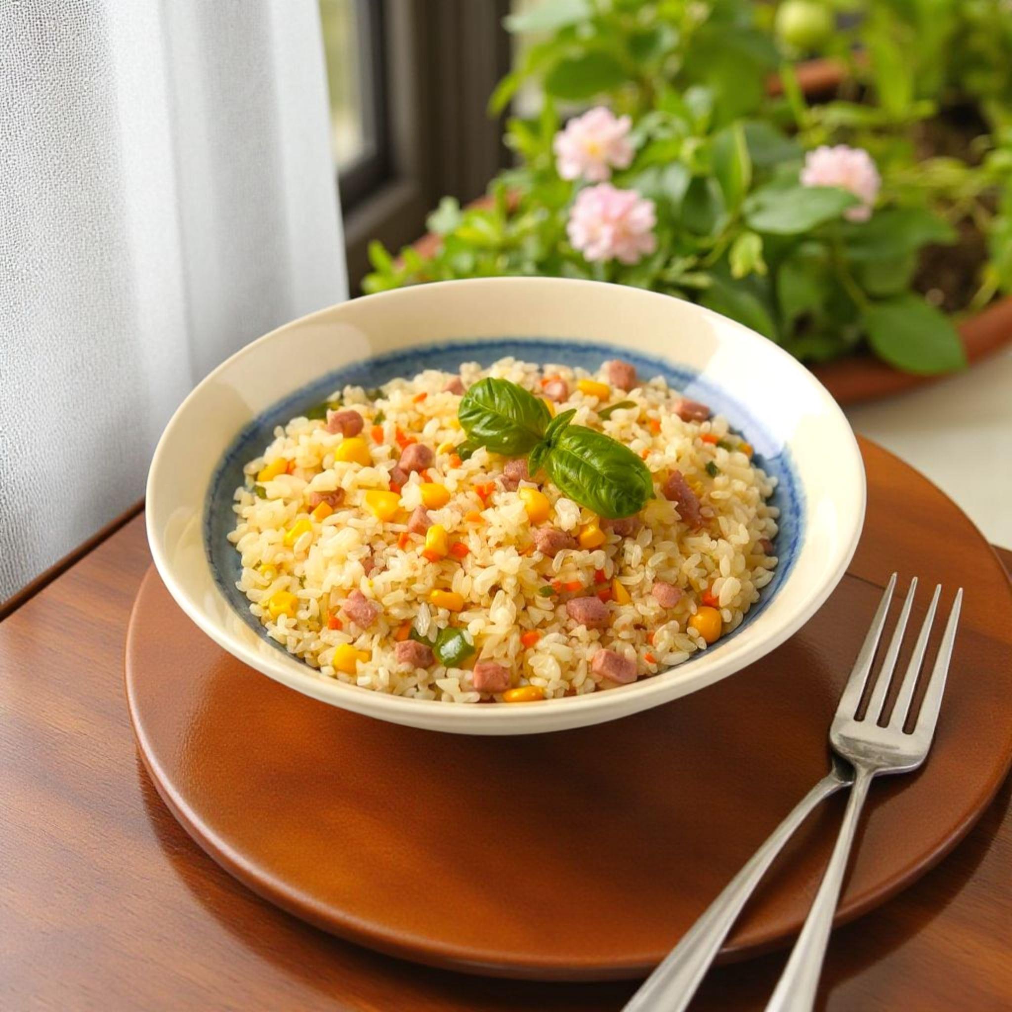 햄야채볶음밥 조리