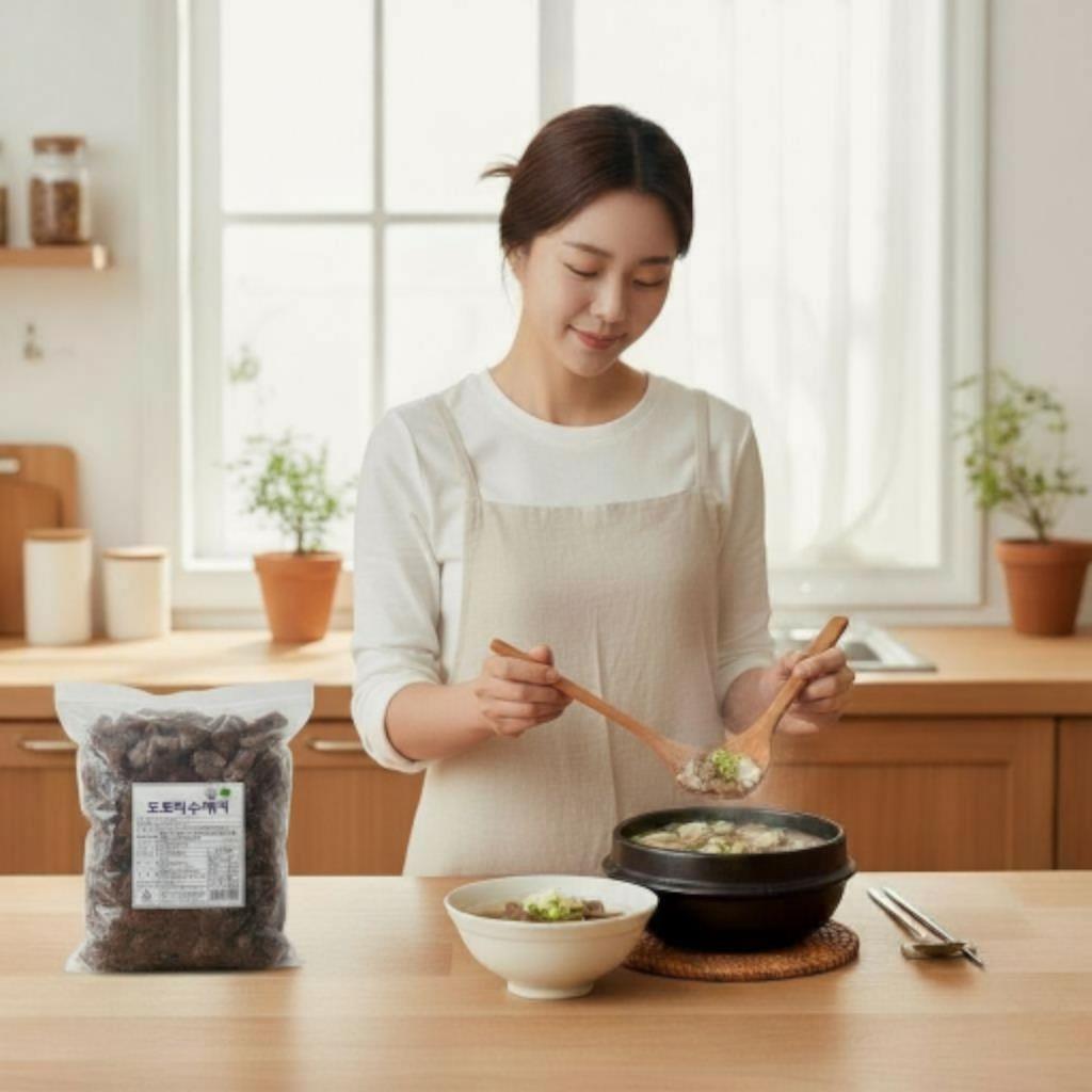 도토리수제비 조리 이미지